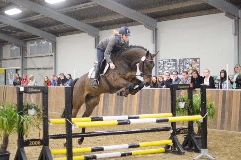 Winnaar 4 jarige VWF Springen Fario Unaniem x Krack C 